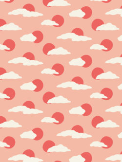 Quilting Cotton – Jungle Cruisin' – Hazy Skies – Pink Sky