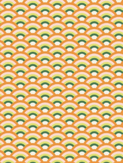 Quilting Cotton – Jungle Cruisin' – Rainforest Rainbow - Orange Burst