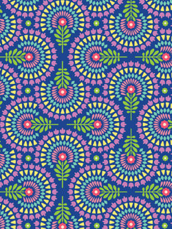 Quilting Cotton – Joy Floral – Purple