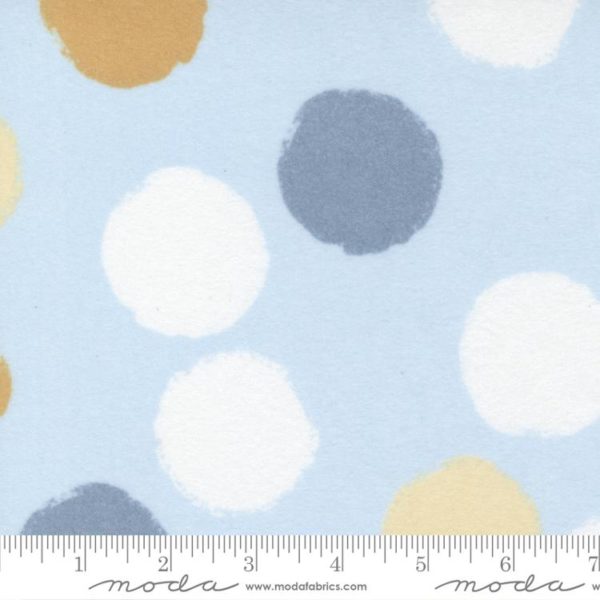 Cotton Flannel – D is for Dream – Dots – Blue