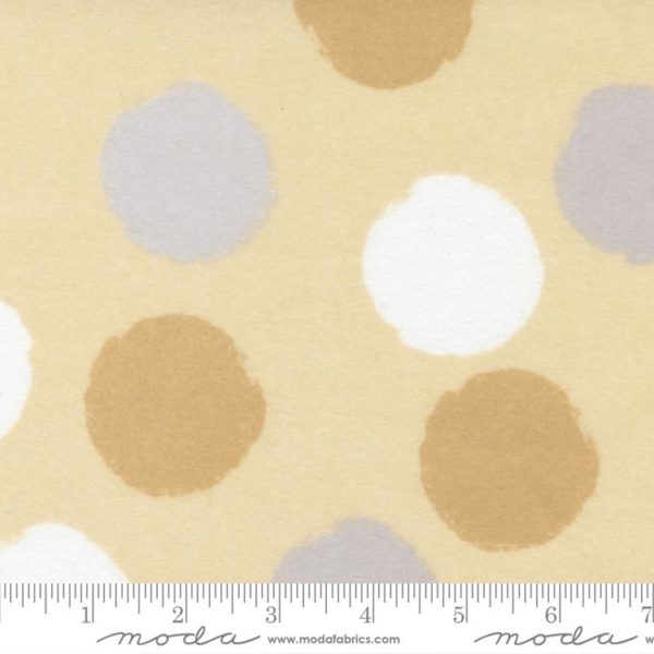 Cotton Flannel – D is for Dream – Dots – Yellow