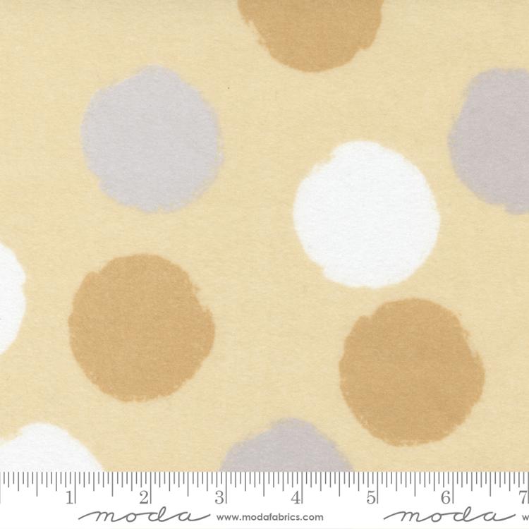 Cotton Flannel D is for Dream Dots Yellow Stonemountain