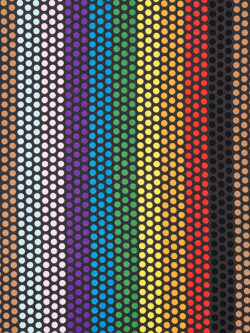 Alexander Henry - Laminated Cotton - Rainbow Dot - Charcoal