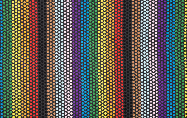 Alexander Henry - Laminated Cotton - Rainbow Dot - Charcoal