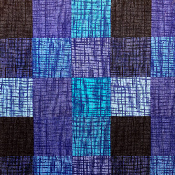 Alexander Henry - Laminated Cotton - Heath Check - Blue Tonal