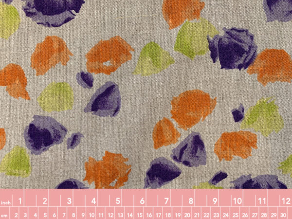 Designer Deadstock - Printed Linen - Mocha Flower