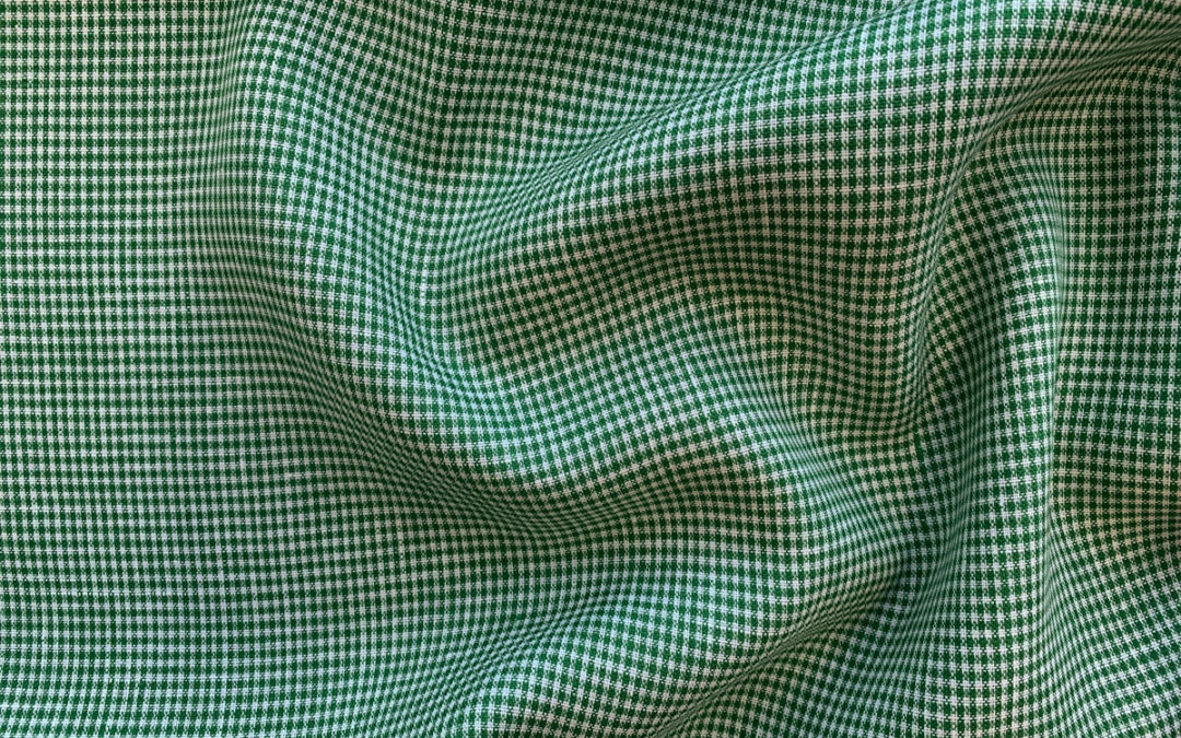 Designer Deadstock – Yarn Dyed Linen – Emerald Plaid