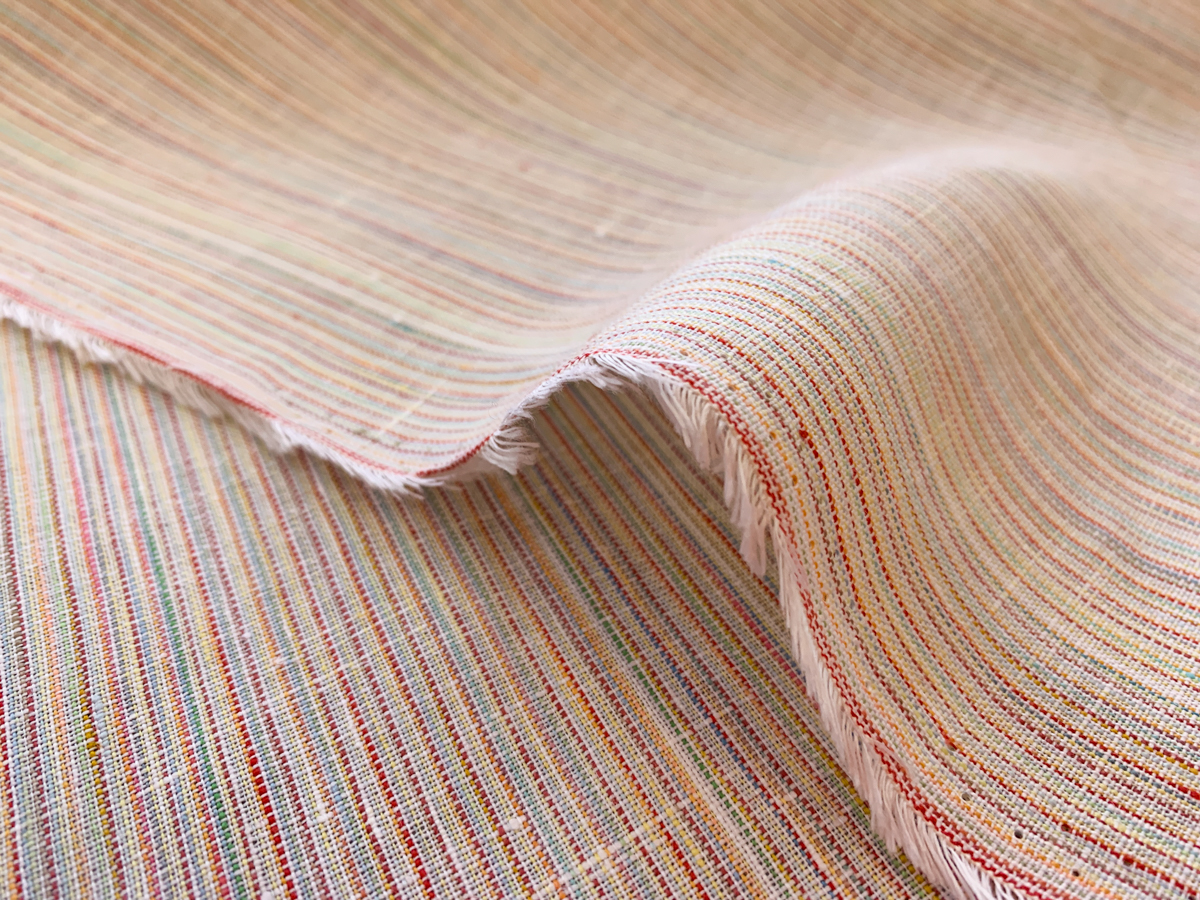 Designer Deadstock - Yarn Dyed Linen - Sherbet Stripe - Stonemountain ...
