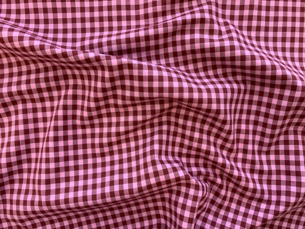 Designer Deadstock - Yarn Dyed Cotton Shirting - Cherry Stripe