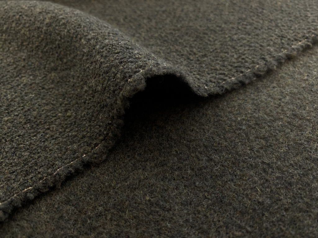 Designer Deadstock - Wool Coating - Moss Boucle - Stonemountain ...