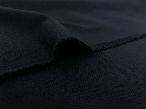 Designer Deadstock - Wool/Poly Flannel Suiting - Black