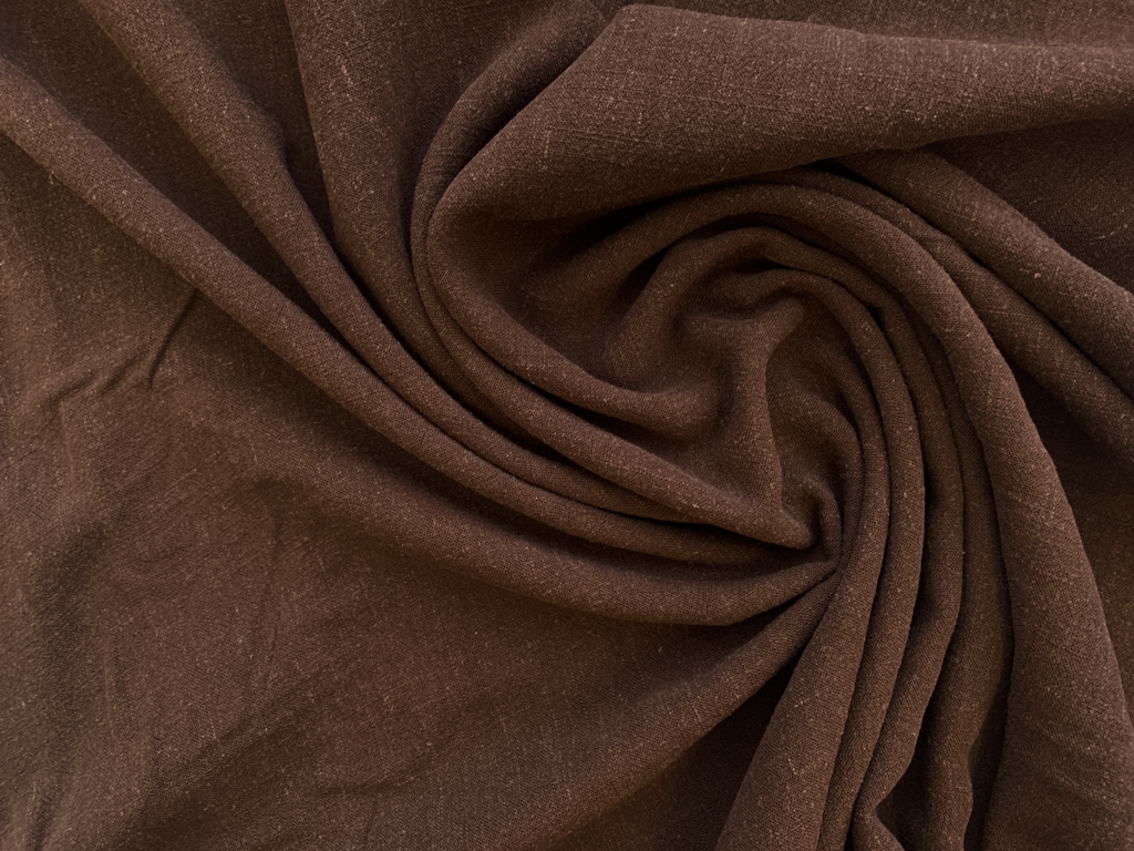 Mora Slub Viscose/Linen - Espresso - Stonemountain & Daughter Fabrics