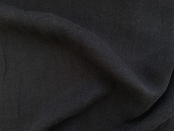 Sandwashed Linen Twill - Black