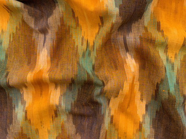 Handwoven Cotton Ikat - Diamond Plaid - Yellow/Green