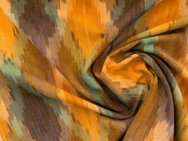 Handwoven Cotton Ikat - Diamond Plaid - Yellow/Green