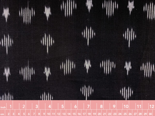 Handwoven Cotton Ikat - Static - Black