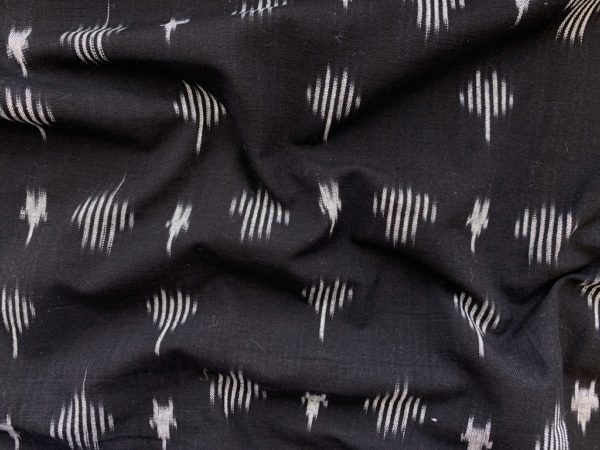 Handwoven Cotton Ikat - Static - Black