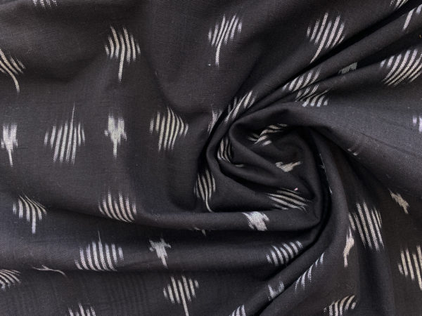 Handwoven Cotton Ikat - Static - Black