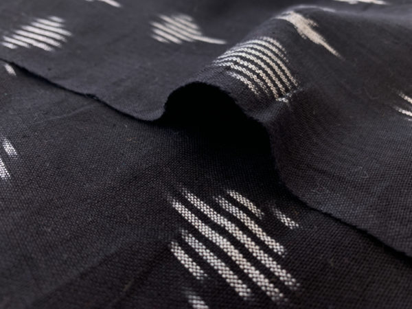 Handwoven Cotton Ikat - Static - Black