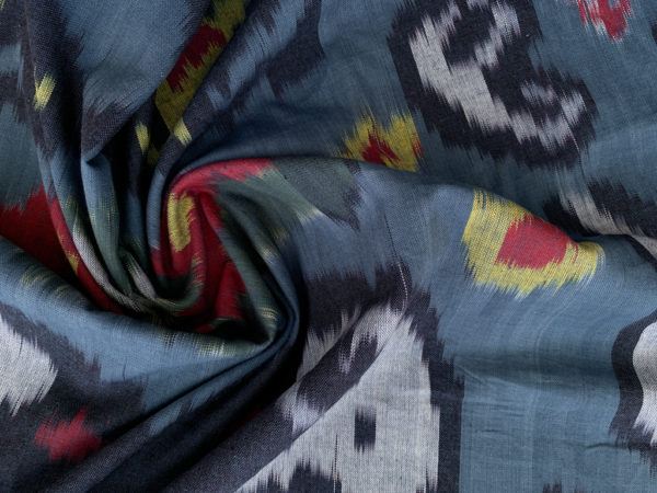 Handwoven Cotton Ikat - Abstract - Blue