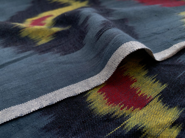 Handwoven Cotton Ikat - Abstract - Blue