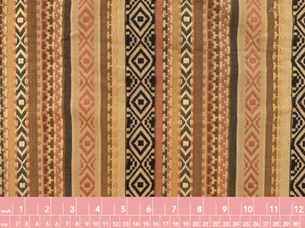 Handwoven Cotton Ikat - Jaquard Stripe - Tan