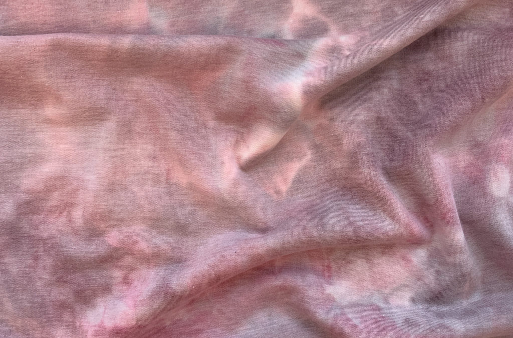 Designer Deadstock – Cotton/Poly Brushed Fleece – Tye Die Purple