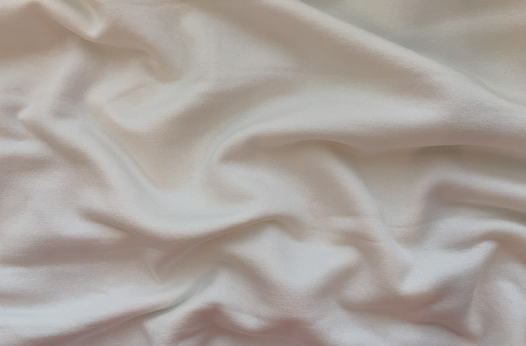 Designer Deadstock – Cotton/Spandex Brushed Fleece – White