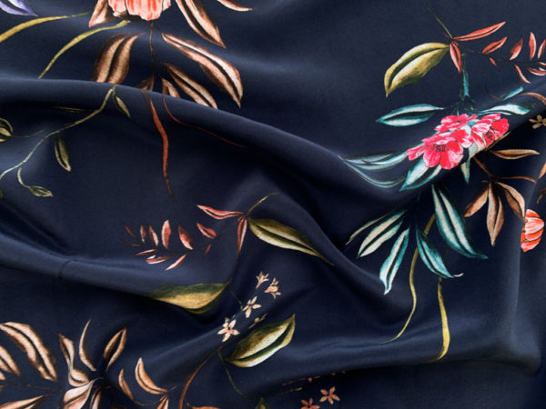 Amour Vert - Sandwashed Silk Crepe de Chine - Cannes Floral