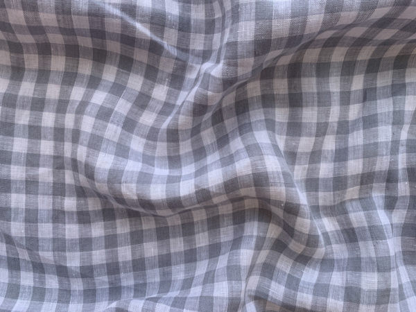 Yarn Dyed Linen - Gingham Check - Dove
