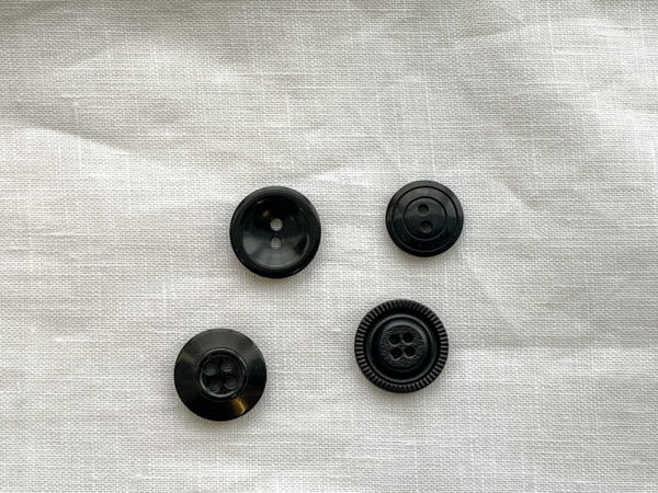 Black Plastic Buttons