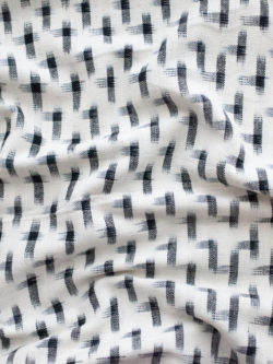 Handwoven Cotton Ikat - Plus - Ivory/Black