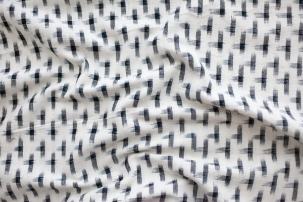 Handwoven Cotton Ikat - Plus - Ivory/Black