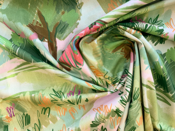 Lady McElroy Exclusive - Cotton Lawn - Bossa Nova Palms