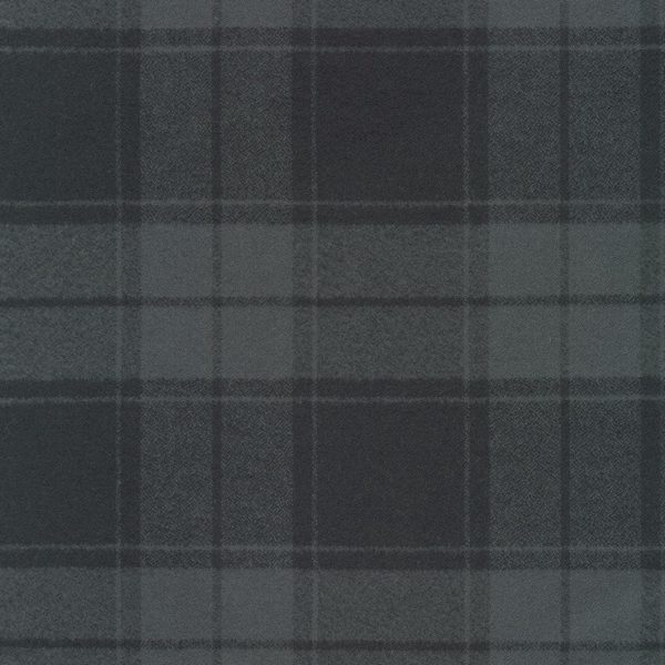 Mammoth Plaid - Cotton Flannel -  Black/Grey