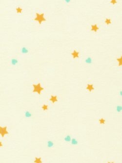 Cotton Flannel – Stars and Hearts – Cream