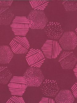 Hoffman Bali Cotton Batiks – Textured Hexagon – Burgundy