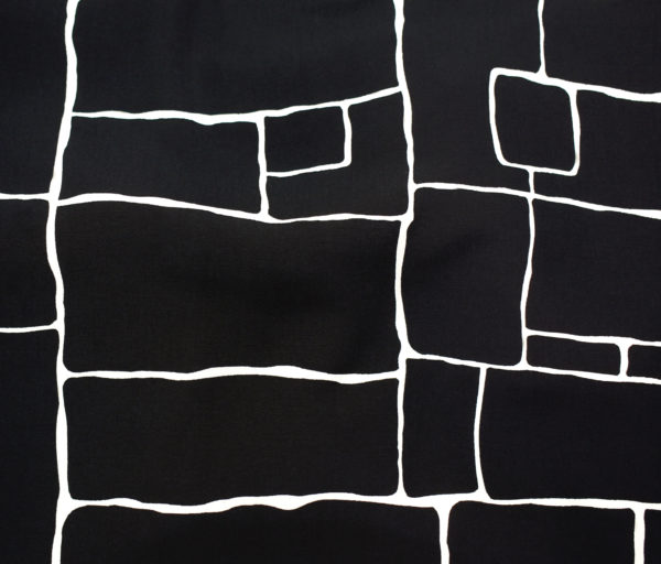 Rayon Poplin Print – Paving Stones - Black