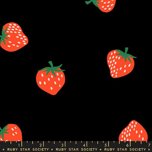 100% Rayon – Ruby Star Society – Strawberry Friends – Black