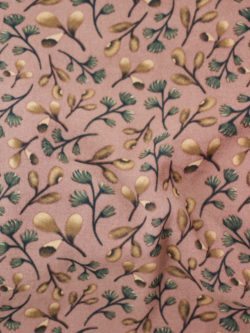 Polyester Challis Print – Mellow Floral – Dusty Rose