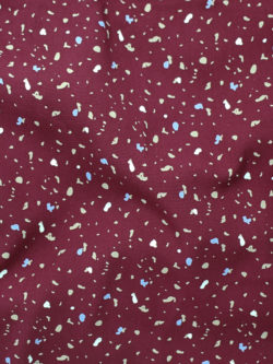 Polyester Challis – Speckles – Wine