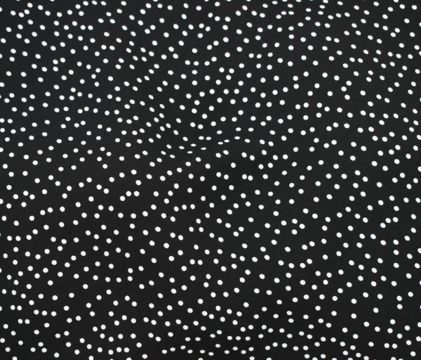 Viscose Crepe - Confetti Dots - Black/White