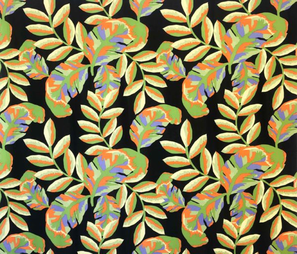 Rayon Poplin Print – Psychedelic Jungle - Black/Lime