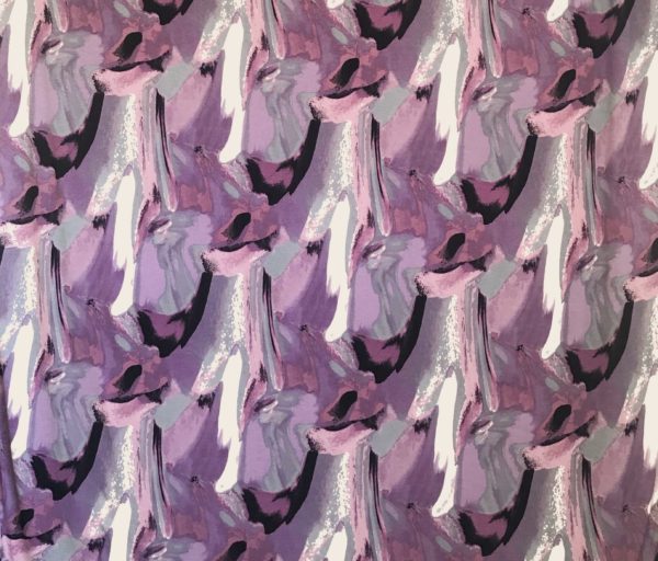 Polyester/Spandex Jersey - Oil Painting - Lavender