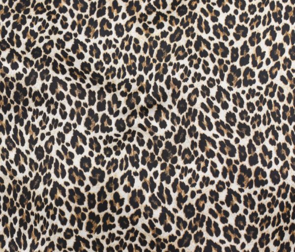 Polyester Hammered Satin – Leopard – Bronze