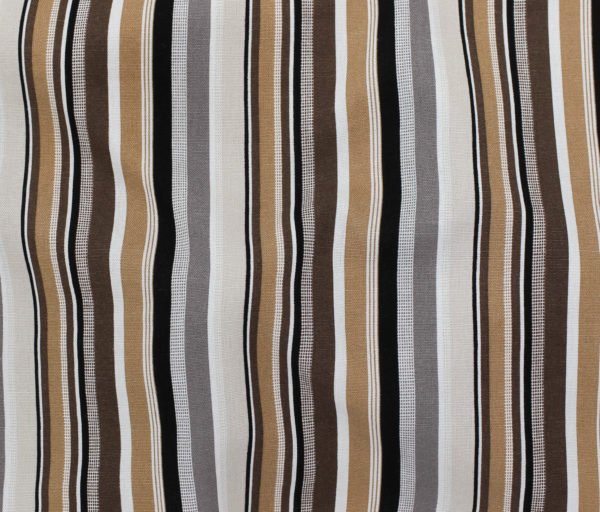 Printed Rayon/Linen - Irregular Stripes - Chocolate/Beige