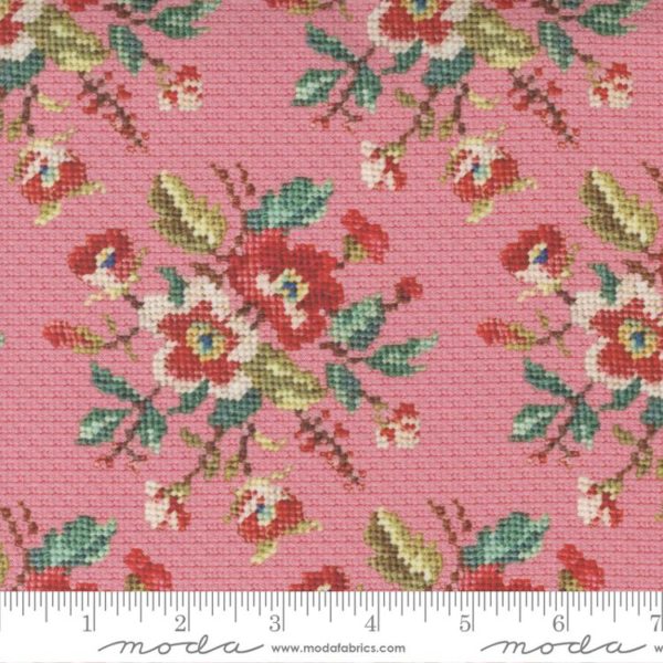 Quilting Cotton - Leather Lace - Amazing Grace - Faux Needlepoint