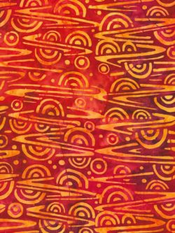 Artisan Cotton Batik – Interstellar - Rings of Saturn - Flame