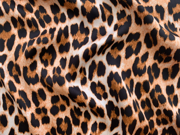 Designer Deadstock - Rayon Sateen - Leopard