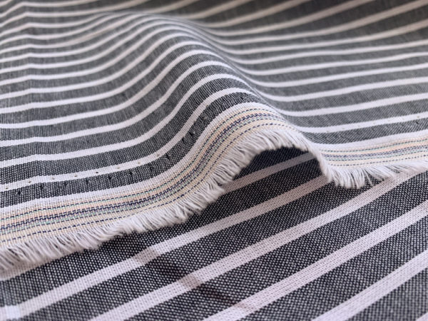 Designer Deadstock - Yarn Dyed Cotton Shirting - Engineer Stripe